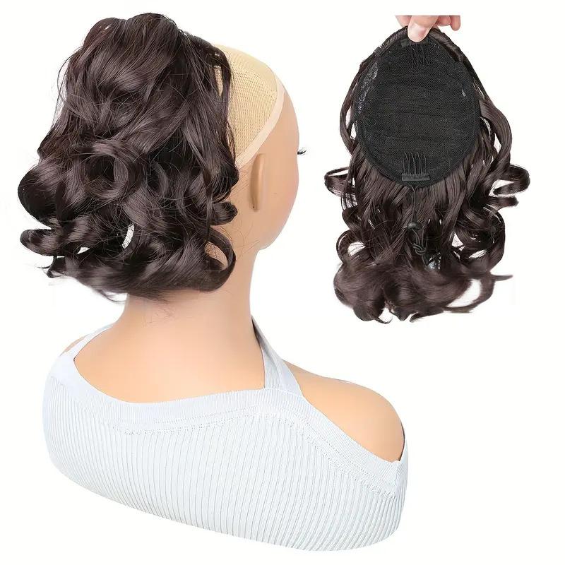 Synthetic Roman Roll Fluffy Ponytail-1