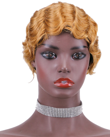 Machine made pixie cut wig---JK9012---#27-pay 1 get 2