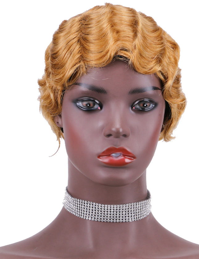 Machine made pixie cut wig---JK9012---#27-pay 1 get 2