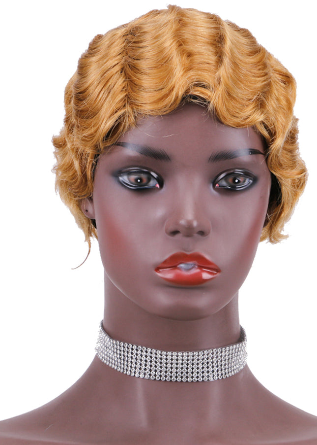 Machine made pixie cut wig---JK9012---#27-pay 1 get 2