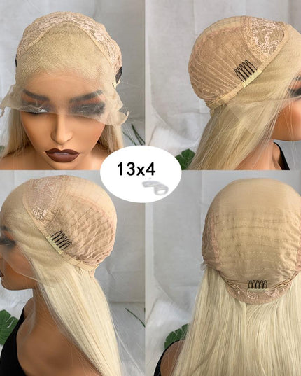 Synthetic lace frontal color wig---13*4---light blonde color--- pay 1 get 2