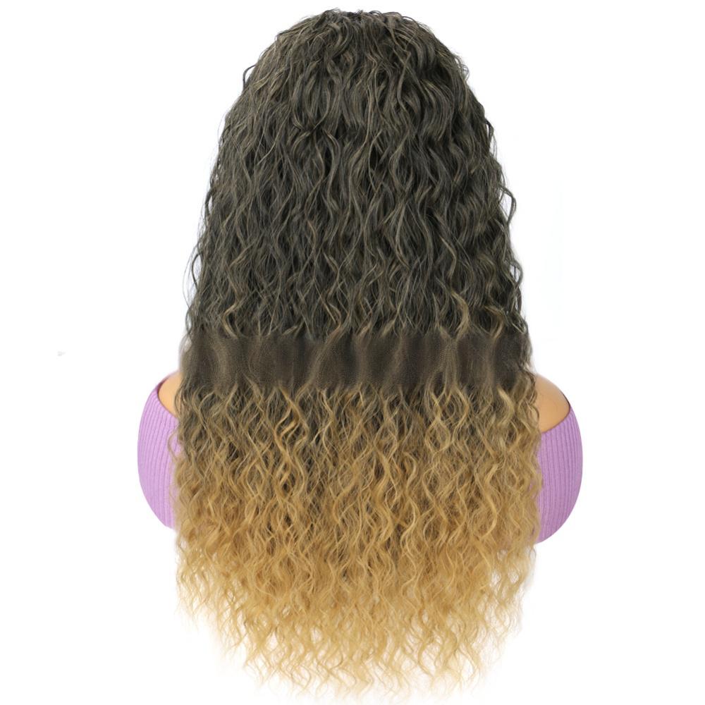 fiber wig with ice ribbon big wave corn perm