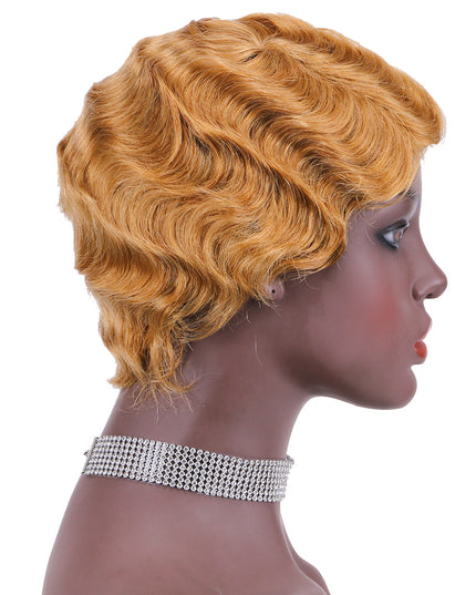 Machine made pixie cut wig---JK9012---#27-pay 1 get 2