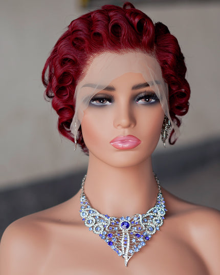 Pixie Cut Wig 13x4 lace Frontal #99---JK06