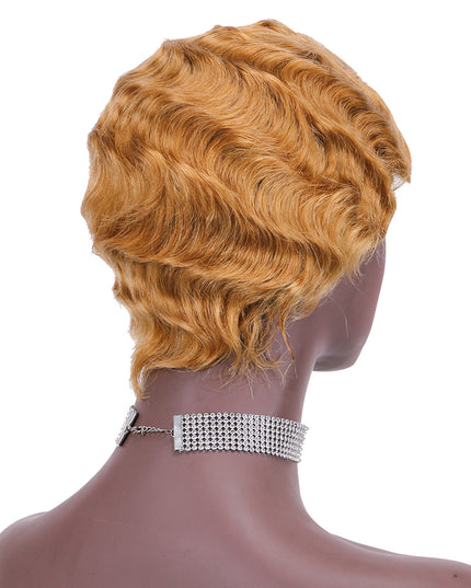 Machine made pixie cut wig---JK9012---#27-pay 1 get 2