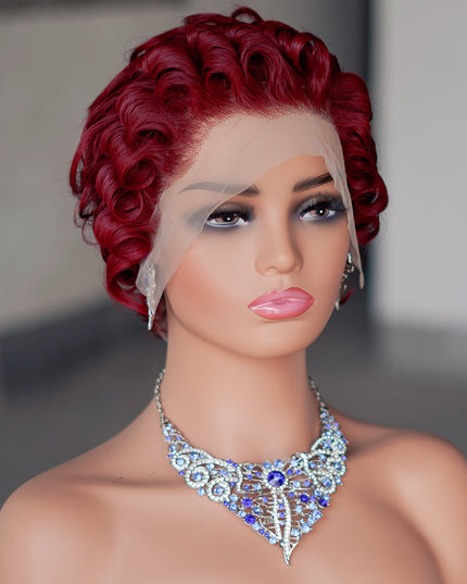 Pixie Cut Wig 13x4 lace Frontal #99---JK06