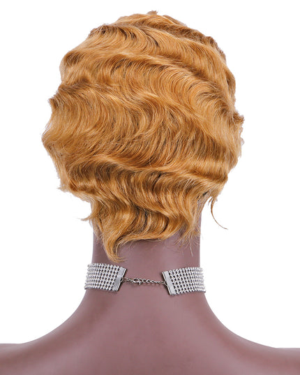 Machine made pixie cut wig---JK9012---#27-pay 1 get 2