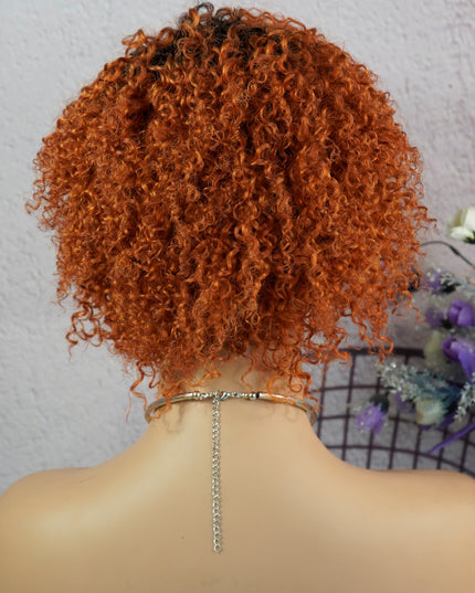 Machine made pixie cut wig---JK9037---#T1B/350