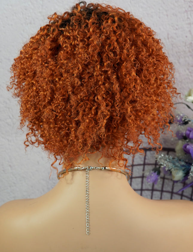 Machine made pixie cut wig---JK9037---#T1B/350