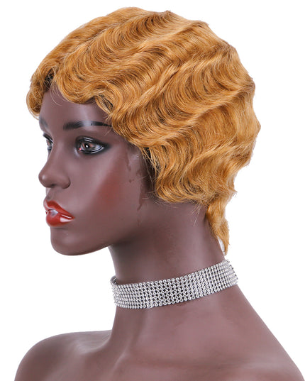 Machine made pixie cut wig---JK9012---#27-pay 1 get 2