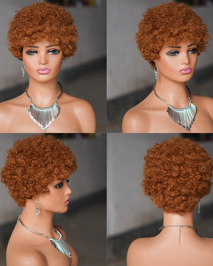 Machine made pixie cut wig---JK9032-#30---pay 1 get 2