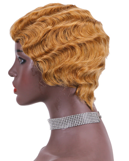 Machine made pixie cut wig---JK9012---#27-pay 1 get 2