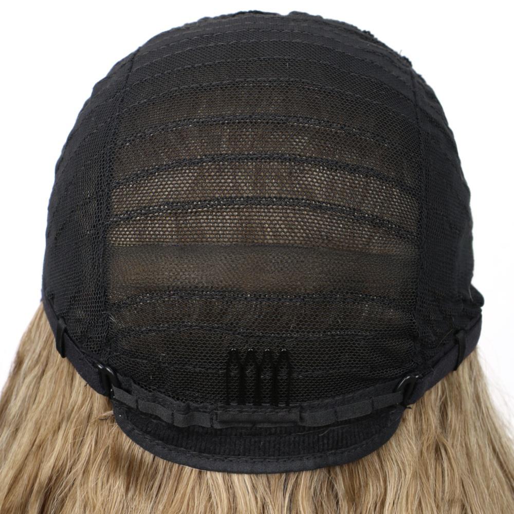 Synthetic fiber wigs highlighted lace big wave