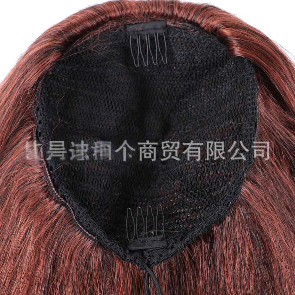 Corn curling drawstring fiber ponytail Yaki fluffy drawstring