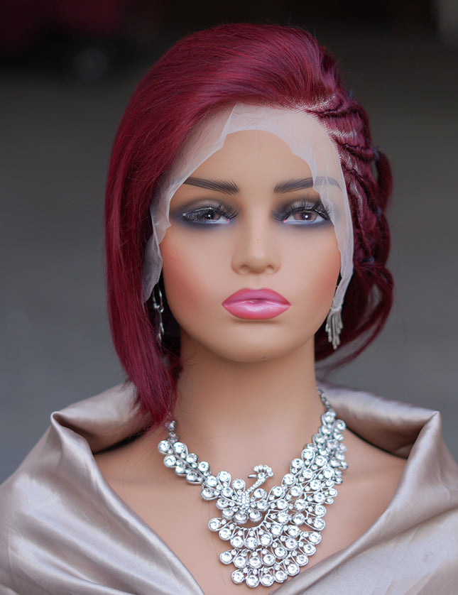 Pixie cut wig 13x4 Lace Frontal Wig---JK045----color #99