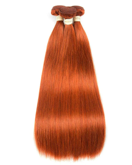 Ginger color straight  Virgin human Hair bundles 1 pc