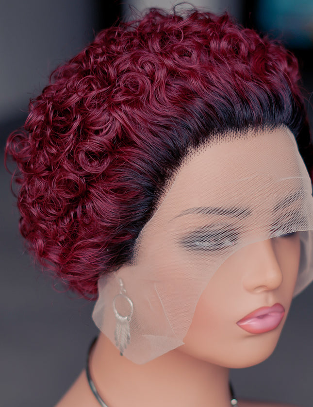 Pixie Cut Wig 13*1 lace part ---JK2016---T1B/99#---buy 1 get 2