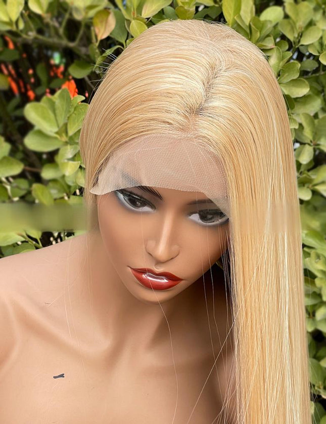 Synthetic lace frontal color wig---13*4---highlight blonde color--- pay 1 get 2