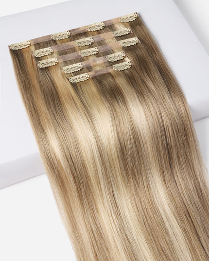 PU clip hair extensions---#1001