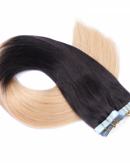 tape in hair extensions- Ombre Color 1B/24
