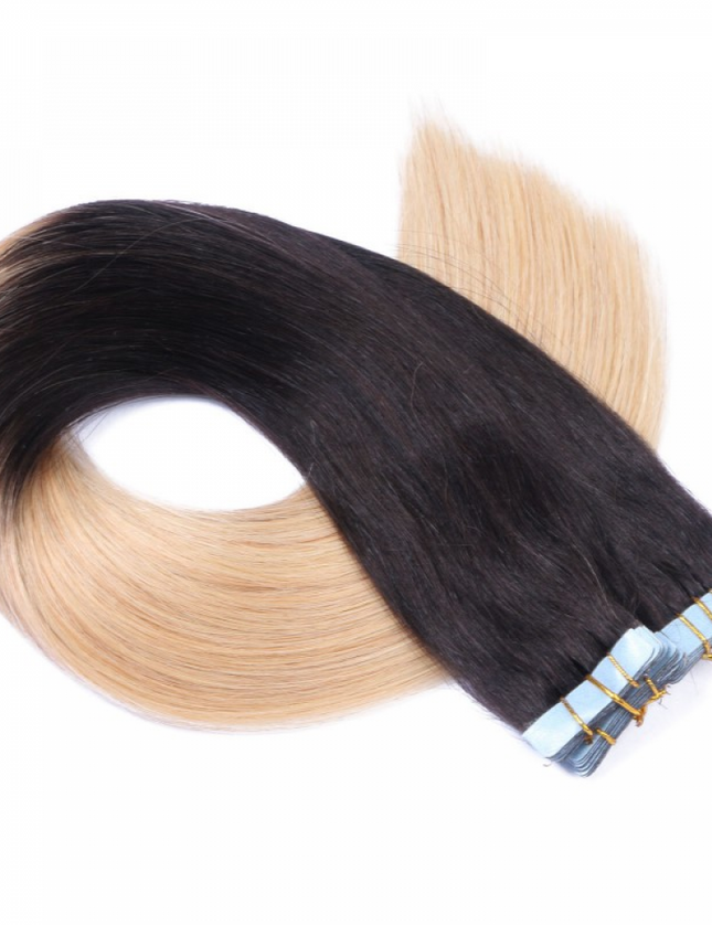 tape in hair extensions- Ombre Color 1B/24