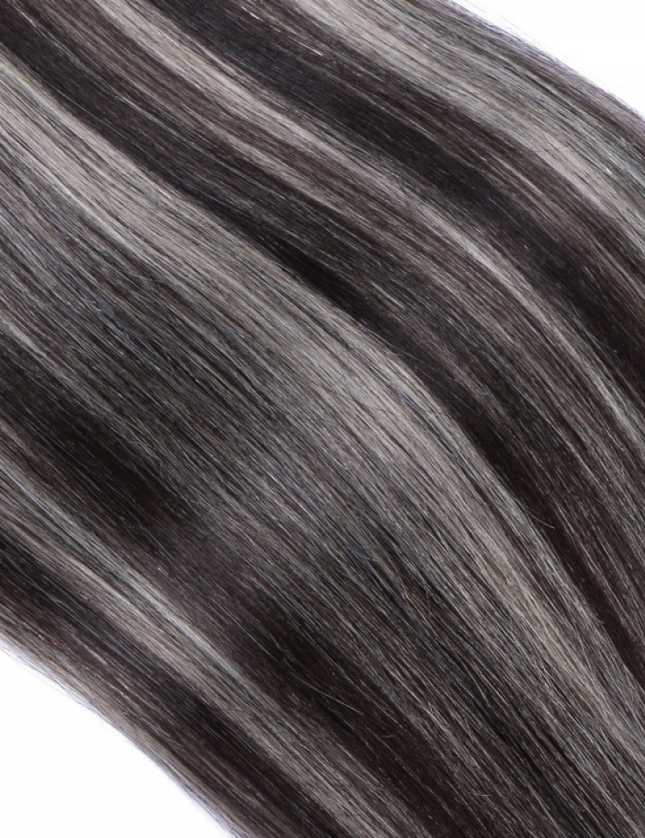 tape in hair extensions-Color P 1B/Grey