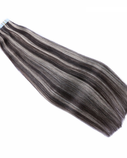 tape in hair extensions-Color P 1B/Grey