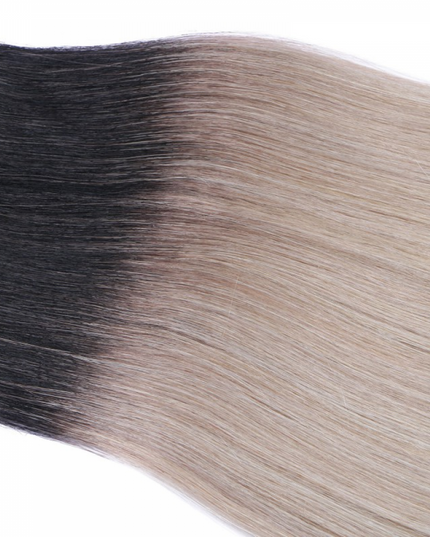 tape in hair extensions- Ombre Color 1B/Grey
