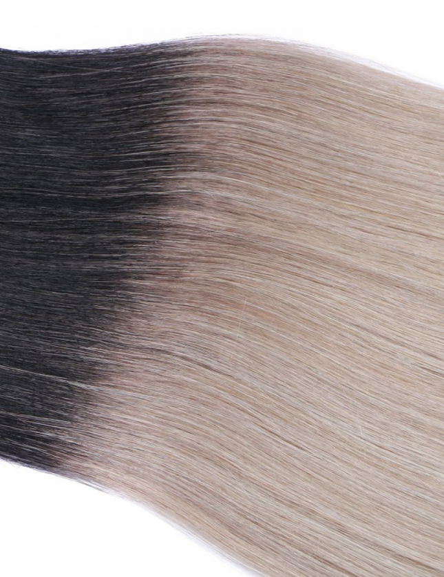 tape in hair extensions- Ombre Color 1B/Grey