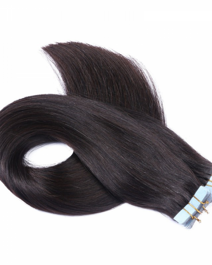 tape in hair extensions-Natural black color