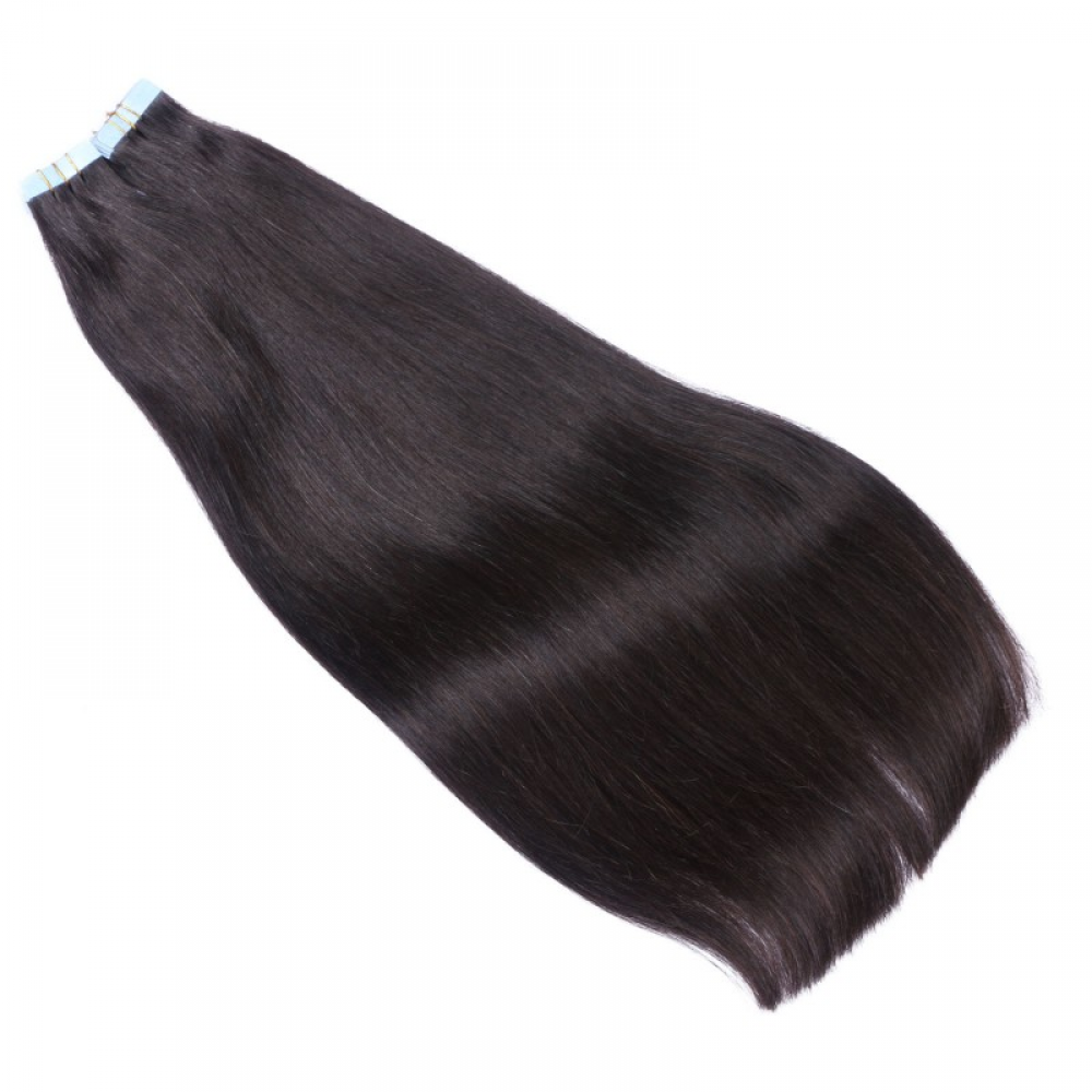 tape in hair extensions-Natural black color