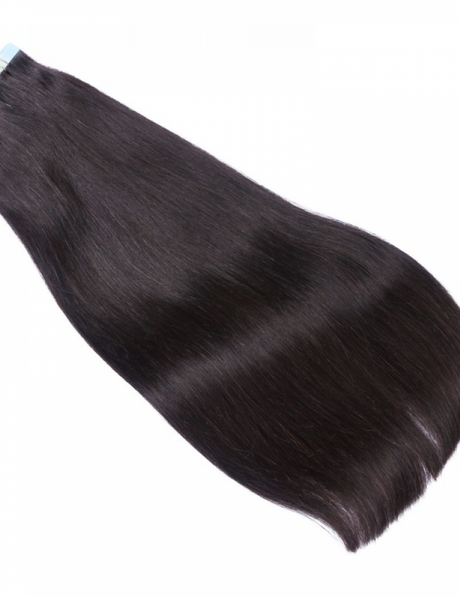 tape in hair extensions-Natural black color