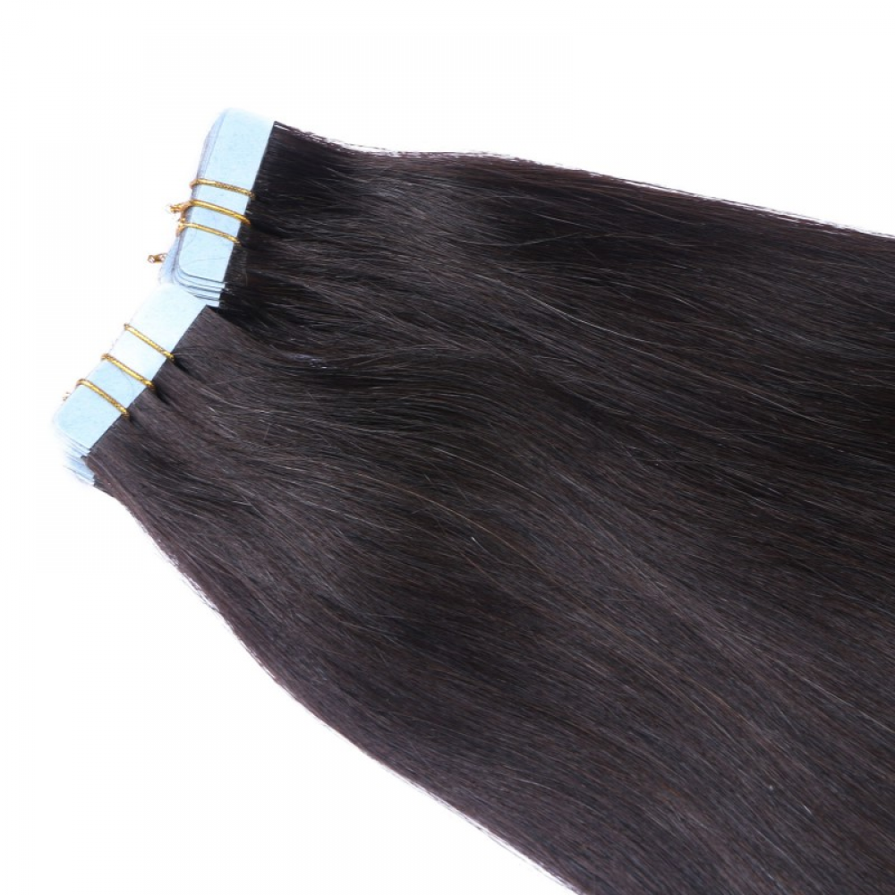 tape in hair extensions-Natural black color