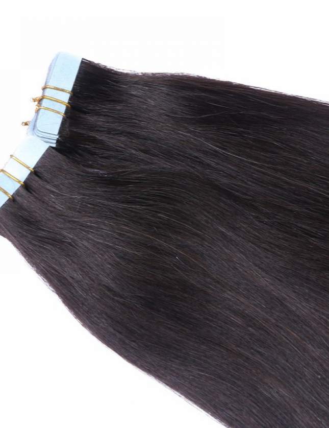 tape in hair extensions-Natural black color