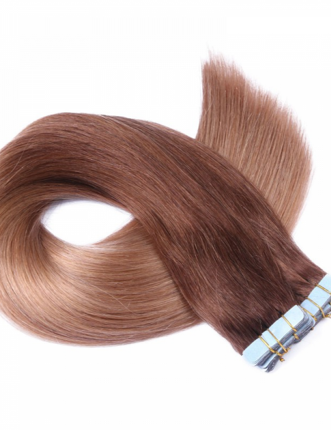 tape in hair extensions---Ombre Color 4/8