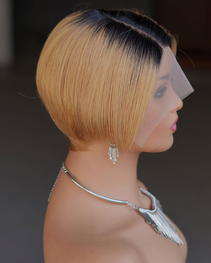 Pixie Cut Wig 13*4*1 lace part ---9164-1B/27#---pay 1 get 2