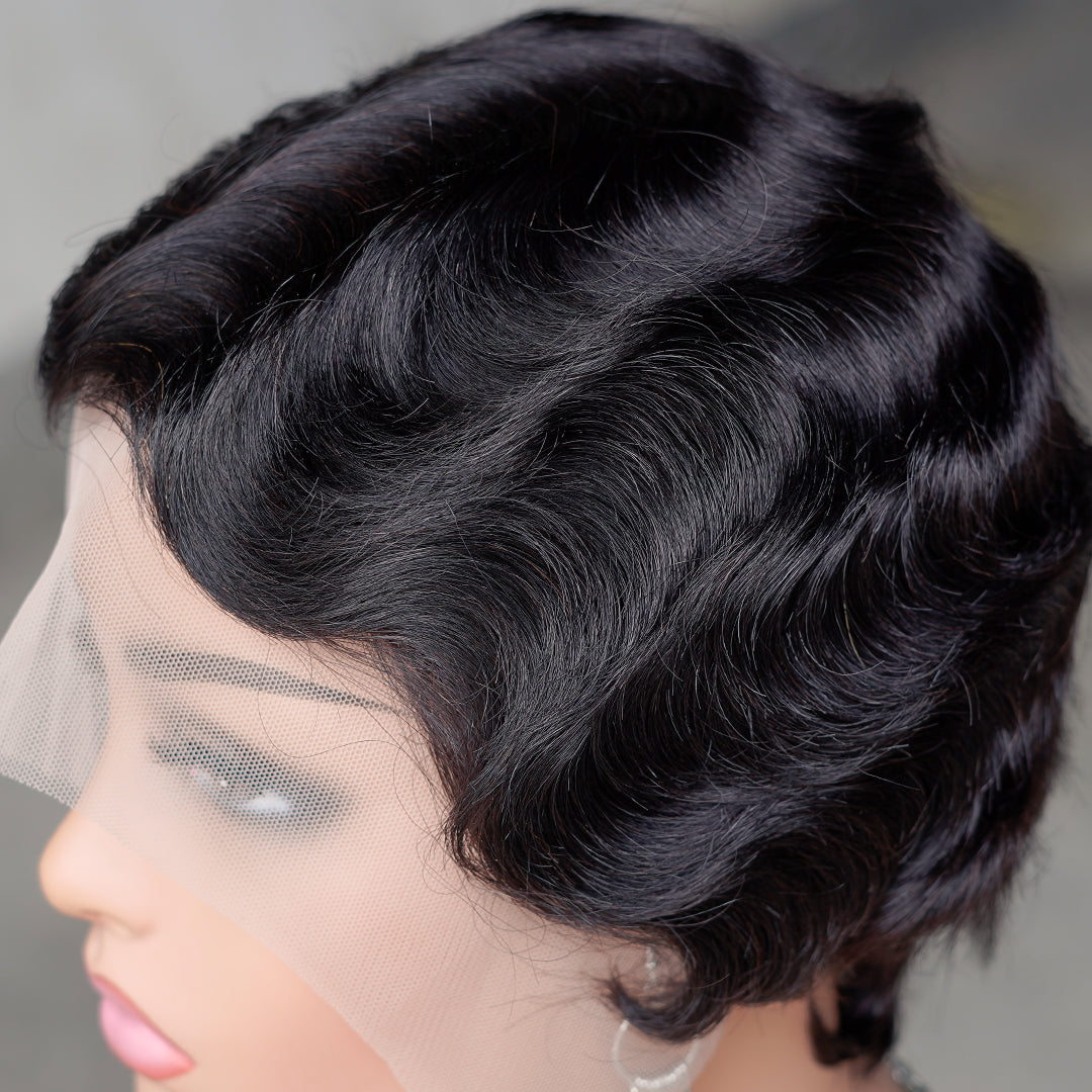 Pixie Cut Wig 13*4*1 lace part ---JK9012-1B#--RMB 105