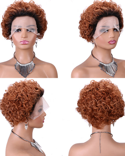 Pixie Cut Wig 13*1 lace part ---JK2016---T1B/30#---buy 1 get 2