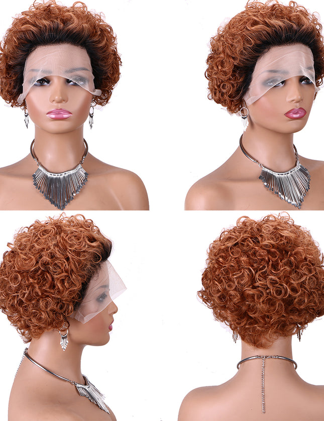 Pixie Cut Wig 13*1 lace part ---JK2016---T1B/30#---buy 1 get 2