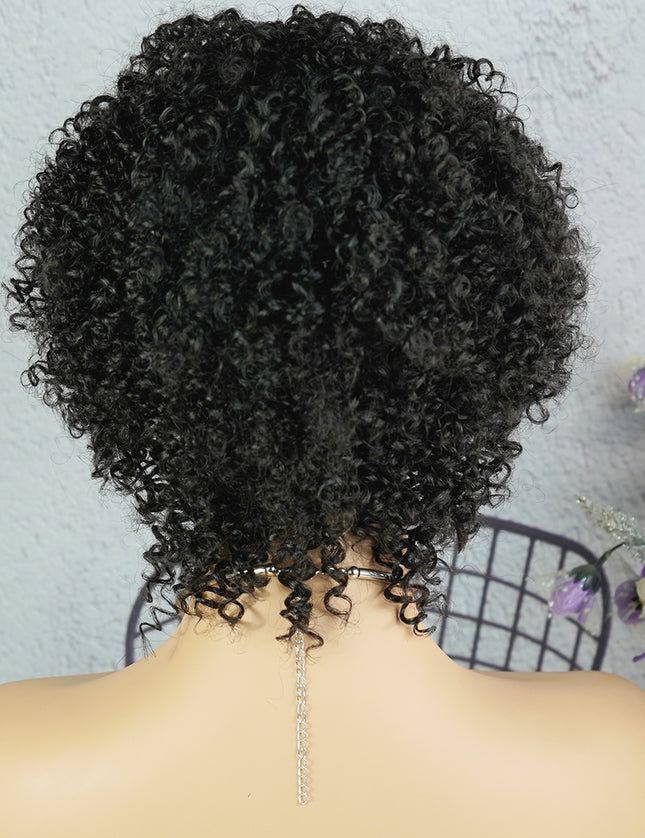 Machine made pixie cut wig---JK9037-#1B