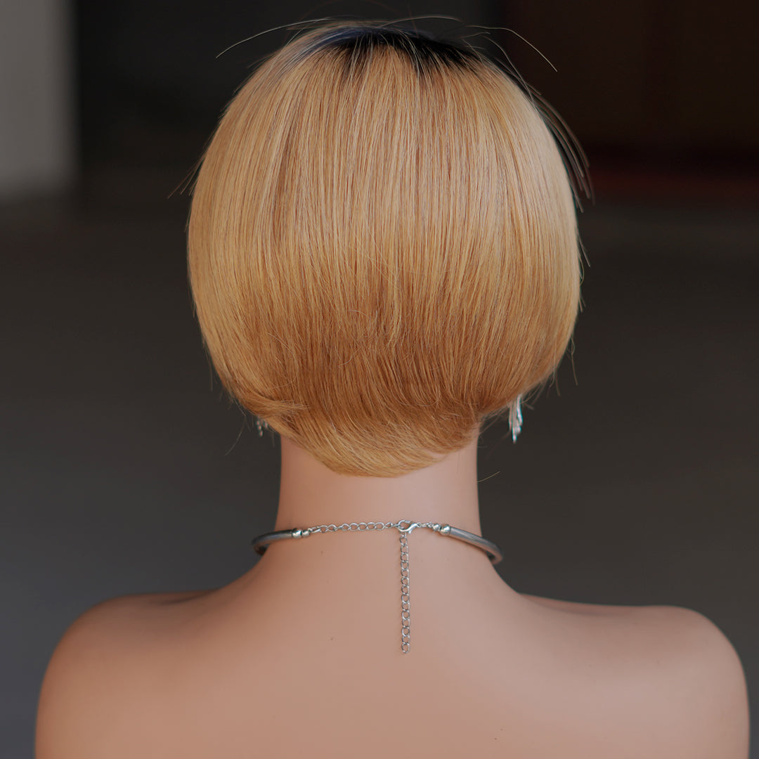 Pixie Cut Wig 13*4*1 lace part ---9164-1B/27#--RMB 120--100g