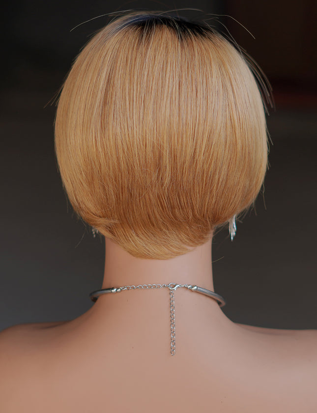 Pixie Cut Wig 13*4*1 lace part ---9164-1B/27#---pay 1 get 2