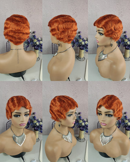Machine made pixie cut wig---JK9012---#350---pay 1 get 2