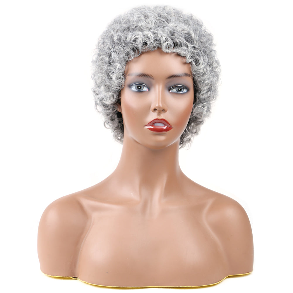 Synthetic Hair Wig Wool Roll -gray