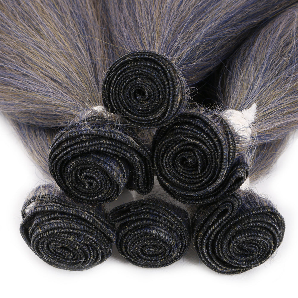 Synthetic Yaki six piece set hair weft-2