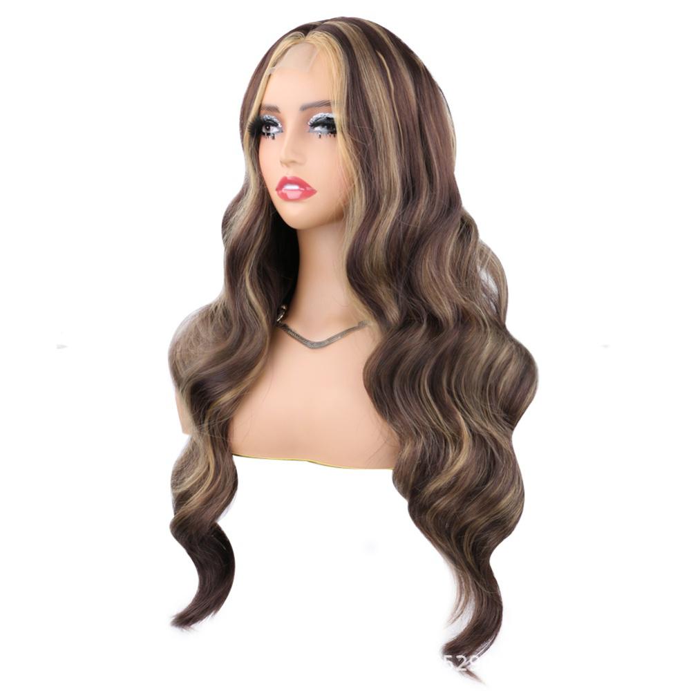 Synthetic fiber wig lace wig big wave