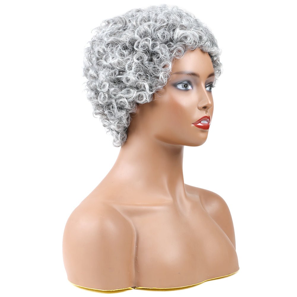 Synthetic Hair Wig Wool Roll -gray