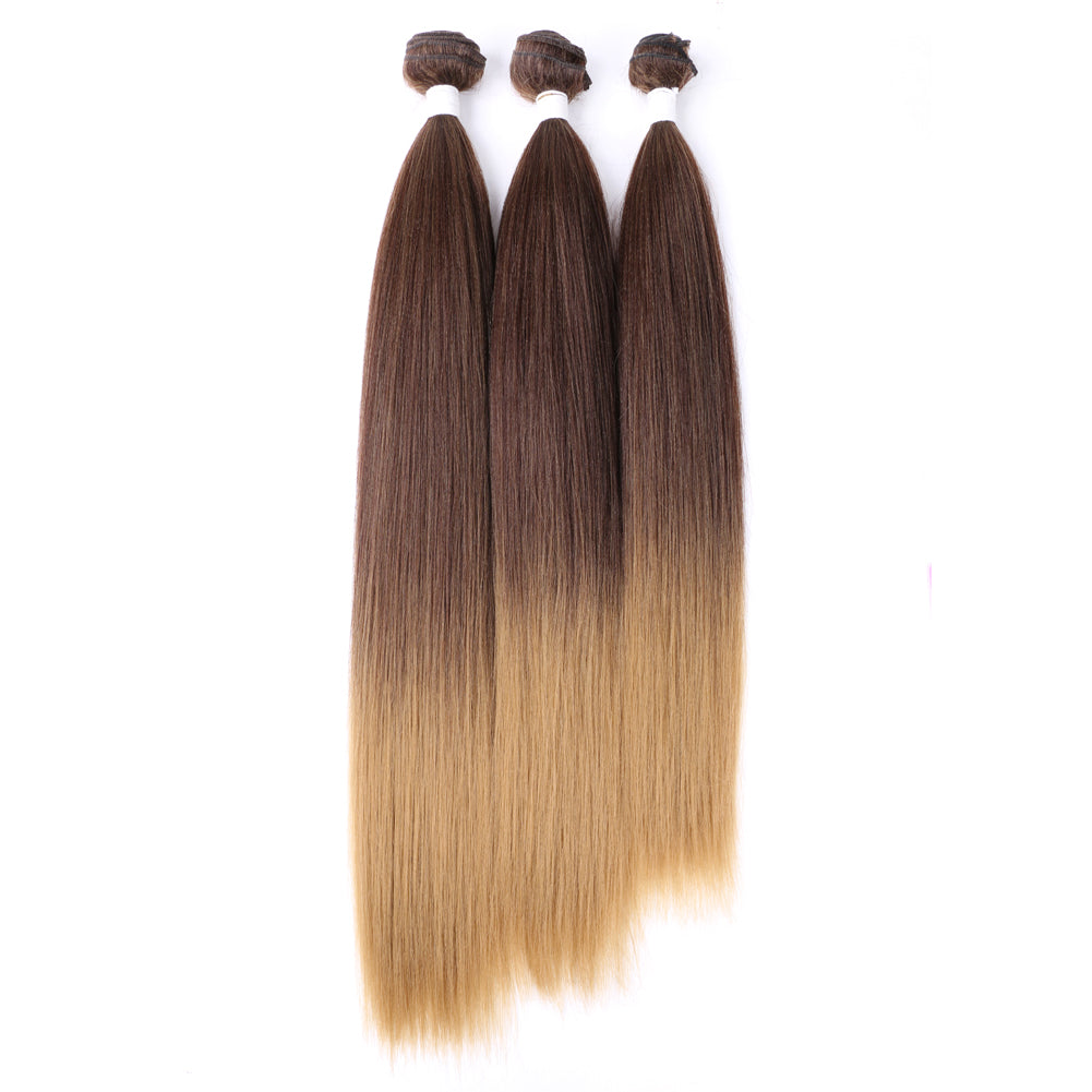 Long fiber straight hair weft 3 pcs -12