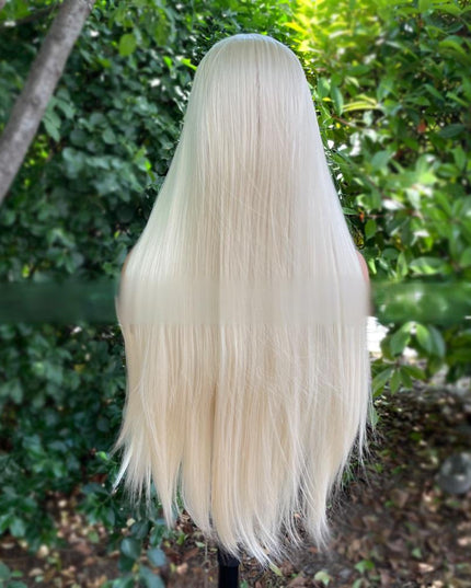 Synthetic lace frontal color wig---13*4---Champagne Milk blonde color--- pay 1 get 2