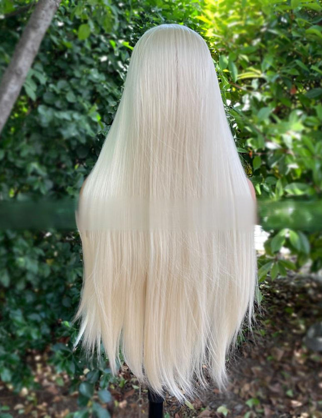 Synthetic lace frontal color wig---13*4---Champagne Milk blonde color--- pay 1 get 2
